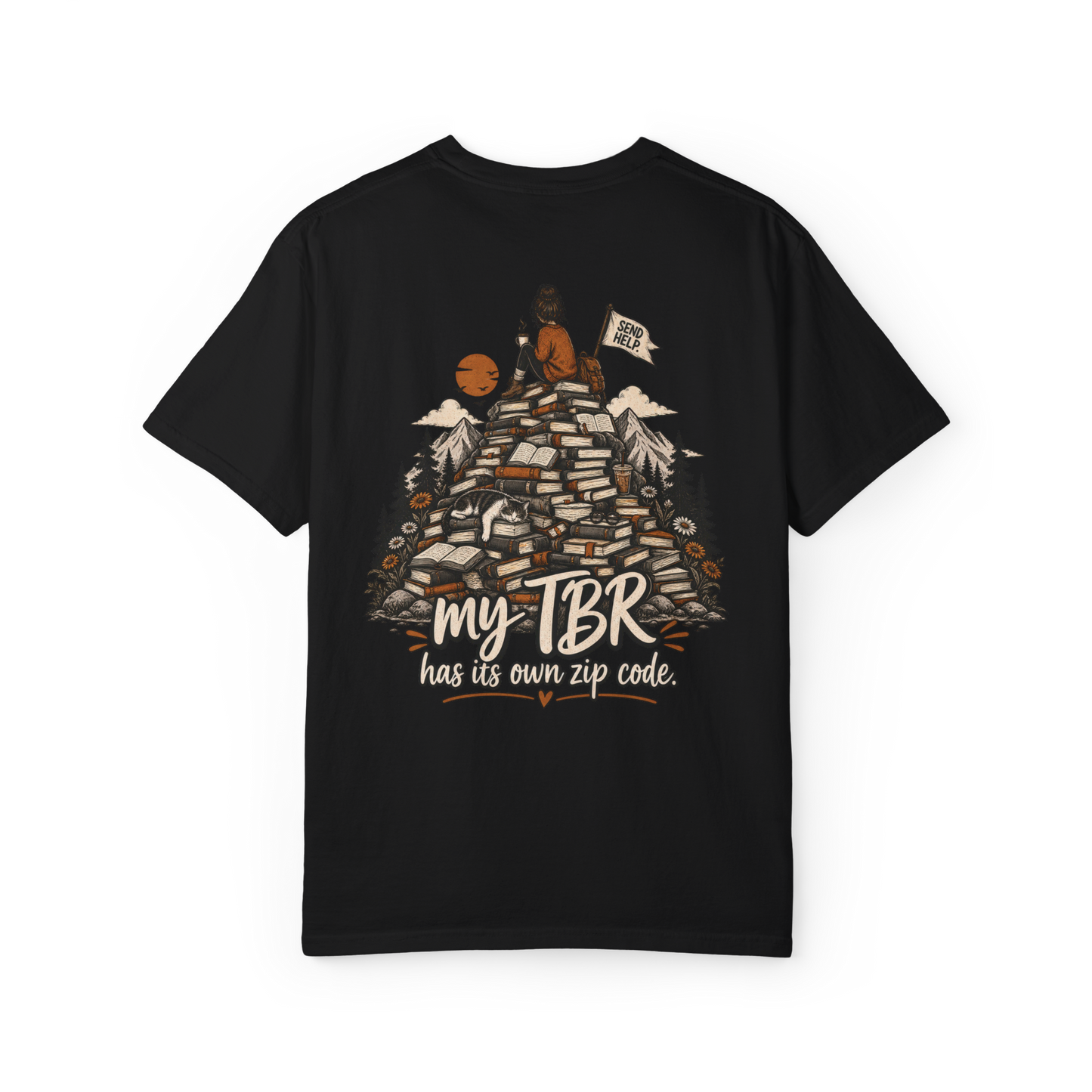 T-Shirt — "My TBR Has Its Own Zip Code" Book Lover Graphic Tee
