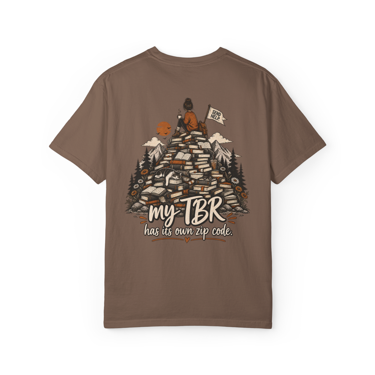 T-Shirt — "My TBR Has Its Own Zip Code" Book Lover Graphic Tee