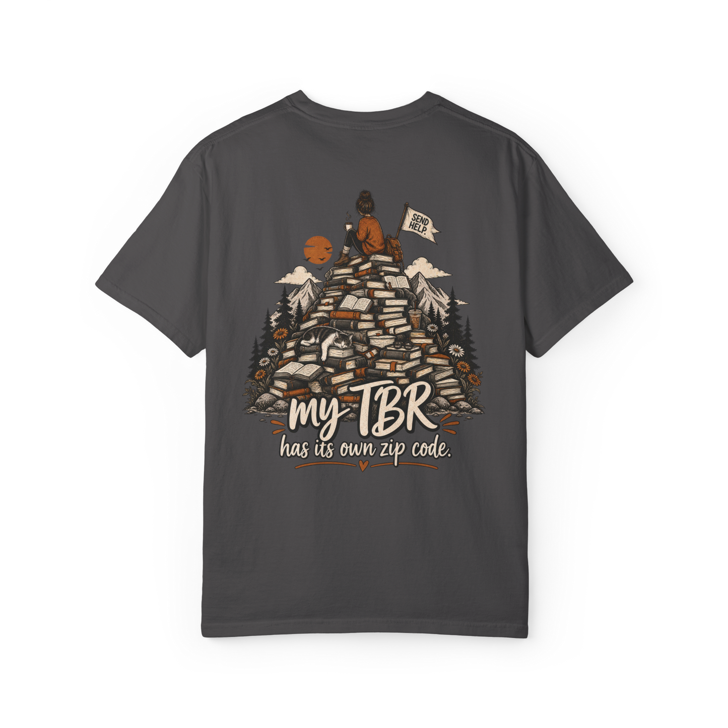 T-Shirt — "My TBR Has Its Own Zip Code" Book Lover Graphic Tee
