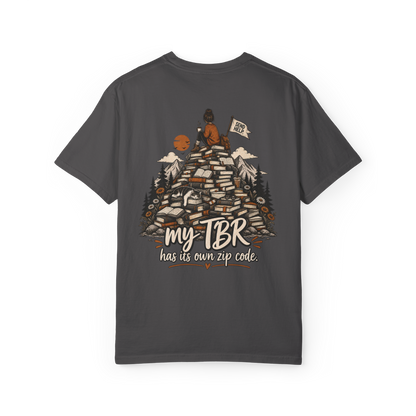 T-Shirt — "My TBR Has Its Own Zip Code" Book Lover Graphic Tee