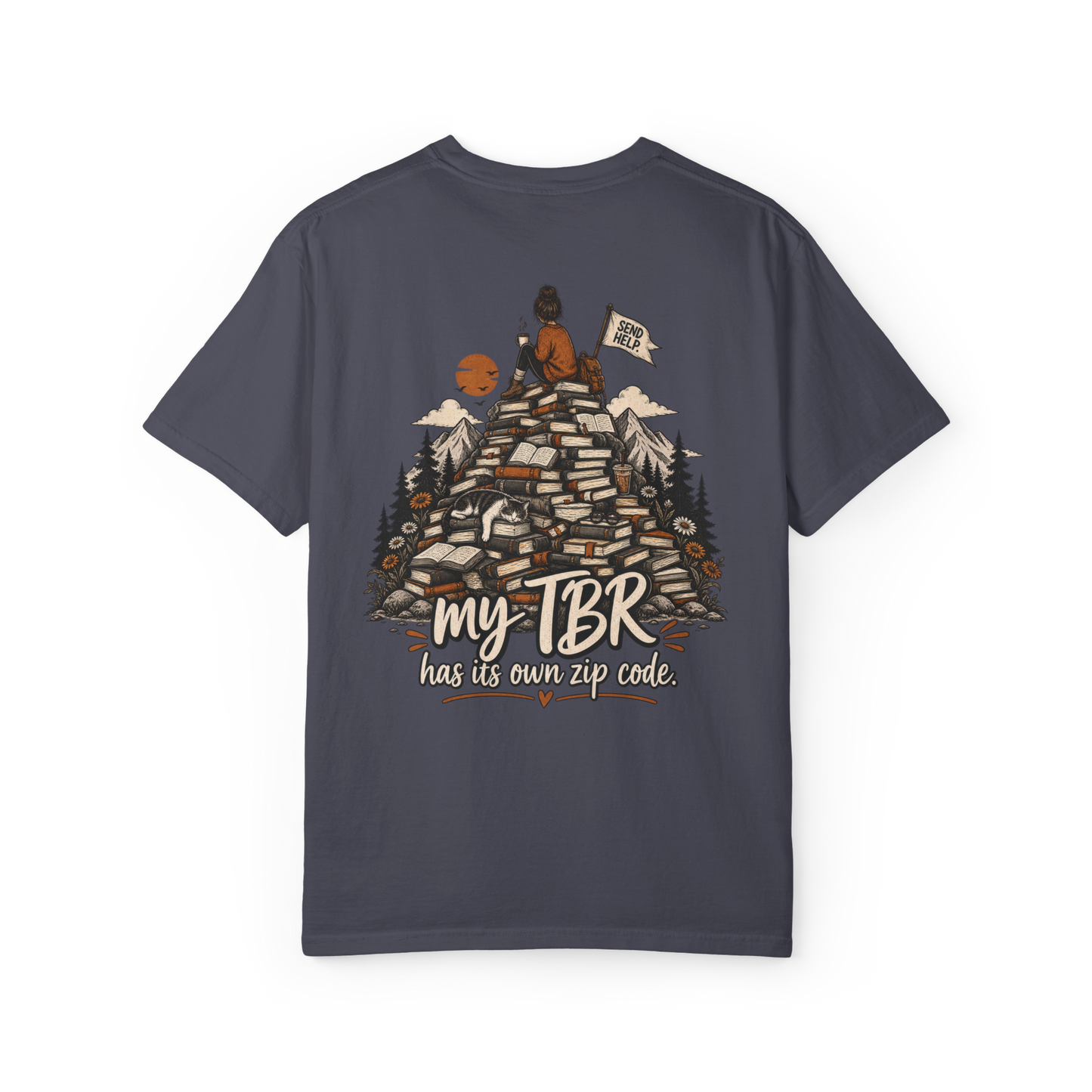 T-Shirt — "My TBR Has Its Own Zip Code" Book Lover Graphic Tee
