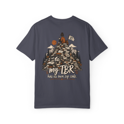 T-Shirt — "My TBR Has Its Own Zip Code" Book Lover Graphic Tee