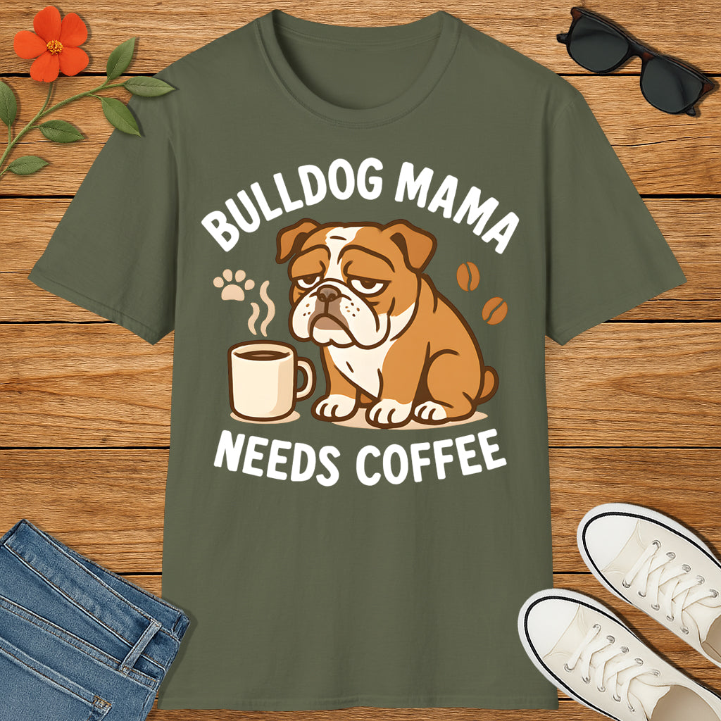 Bulldog Mama Coffee T-Shirt